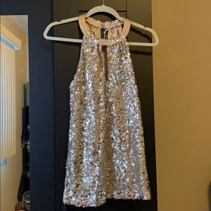 Tahari sequin top